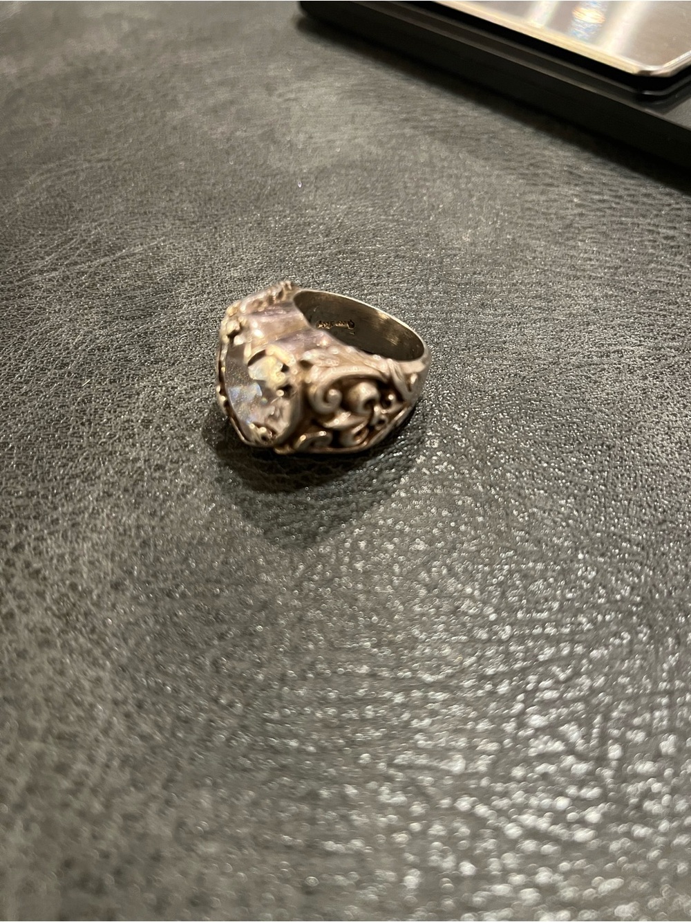 King Queen Baby Studio 925 Silver CZ Heart Ring. - Picture 7 of 13